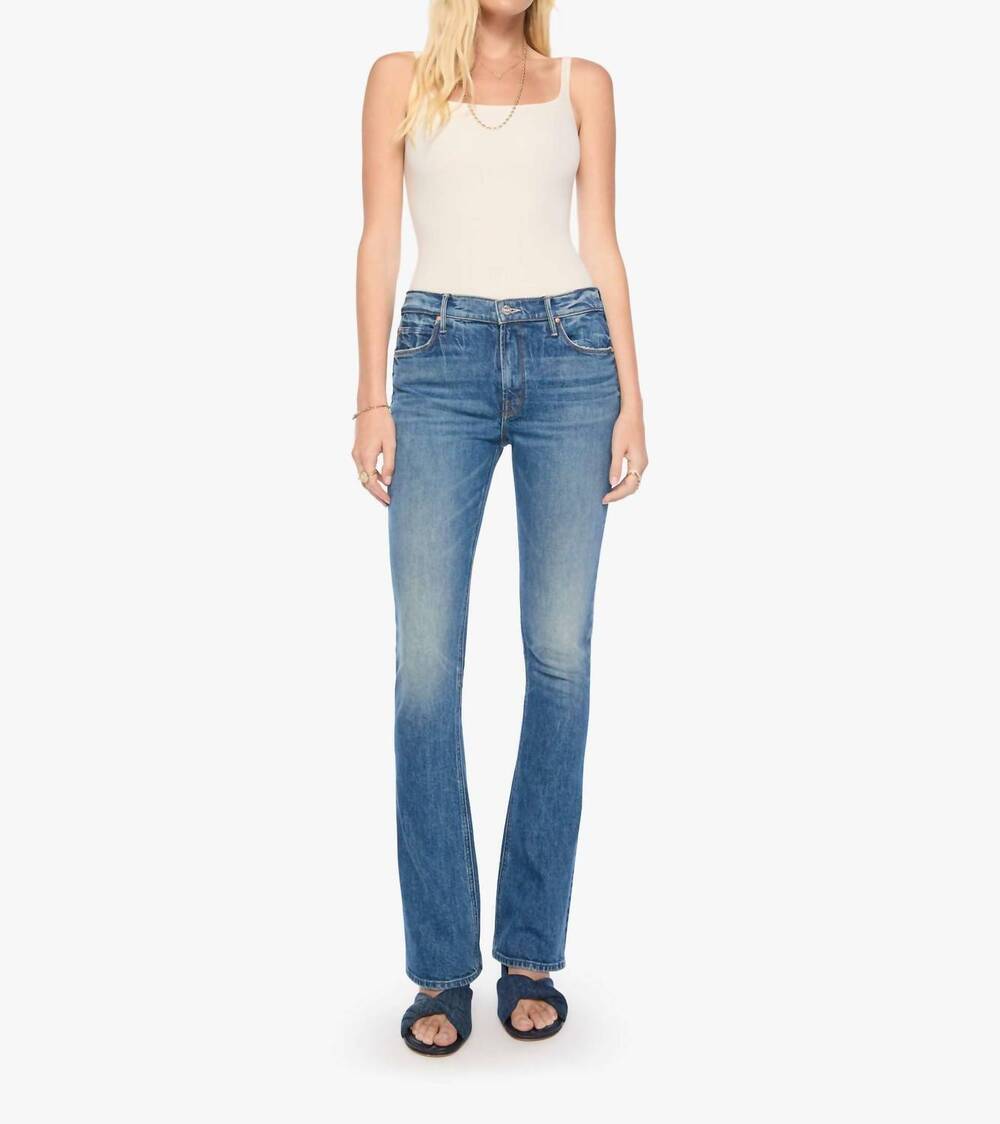 NEW MOTHER the high waisted runaway jeans in on a roll